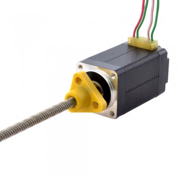 Zewnętrzny liniowy silnik krokowy NEMA 8 8E15S0504DC5-100RS skok na obrót 4mm skok 100mm