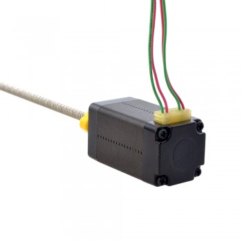 Zewnętrzny liniowy silnik krokowy NEMA 8 8E15S0504DC5-100RS skok na obrót 4mm skok 100mm