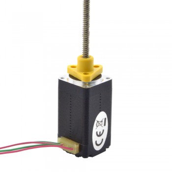 Zewnętrzny liniowy silnik krokowy NEMA 8 8E15S0504DC5-100RS skok na obrót 4mm skok 100mm