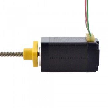Zewnętrzny liniowy silnik krokowy NEMA 8 8E15S0504DC5-100RS skok na obrót 4mm skok 100mm