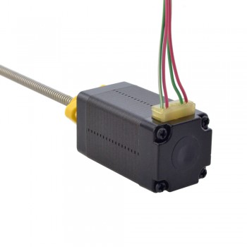 Zewnętrzny liniowy silnik krokowy NEMA 8 8E15S0504SC5-100RS skok na obrót 1mm skok 100mm
