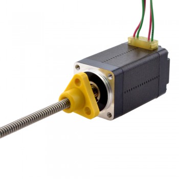 Zewnętrzny liniowy silnik krokowy NEMA 8 8E15S0504SC5-100RS skok na obrót 1mm skok 100mm