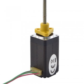 Zewnętrzny liniowy silnik krokowy NEMA 8 8E15S0504SC5-100RS skok na obrót 1mm skok 100mm