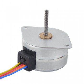 Zewnętrzny liniowy silnik krokowy pm Φ35x22mm 35LN48M02-122, skok na obrót 0,5mm, skok 21,5mm