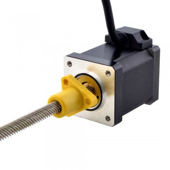 Zewnętrzny liniowy silnik krokowyNEMA 14 14E19S1504WF5-150RS skok na obrót 12,7mm skok 150mm