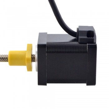 Zewnętrzny liniowy silnik krokowyNEMA 14 14E19S1504WF5-150RS skok na obrót 12,7mm skok 150mm