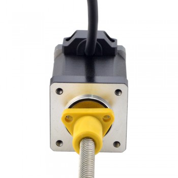 Zewnętrzny liniowy silnik krokowyNEMA 14 14E19S1504WF5-150RS skok na obrót 12,7mm skok 150mm