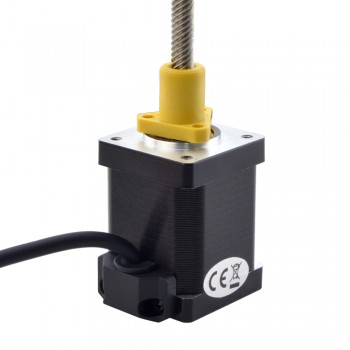 Zewnętrzny liniowy silnik krokowyNEMA 14 14E19S1504WF5-150RS skok na obrót 12,7mm skok 150mm