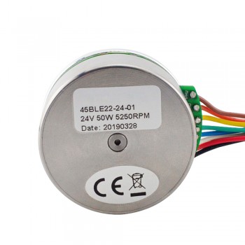 Ф43,2x21,6mm Silnik bldc z zewnętrznym wirnikiem 45BLE22-24-01 24 V 5250 obr./min 0,084 Nm 50 W 2,6 A