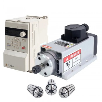 Elektrowrzeciono CNC chłodzony powietrzem 1,5Kw 400Hz ER11 + 2 KM falownik vfd VSK-ASL1.5B