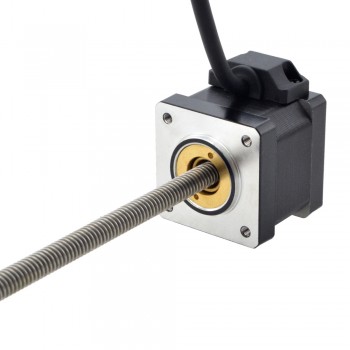 Liniowy silnik krokowy nieuchwytny NEMA 14 14N13S1504GF5-200RS skok na obrót 2,54mm skok 200mm