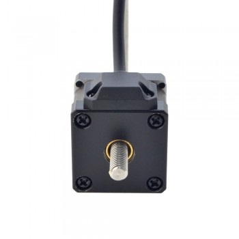 Liniowy silnik krokowy nieuchwytny NEMA 14 14N13S1504GF5-200RS skok na obrót 2,54mm skok 200mm