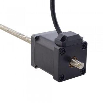 Liniowy silnik krokowy nieuchwytny NEMA 14 14N19S1504WF5-200RS skok na obrót 12,7mm skok 200mm