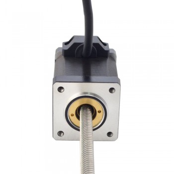 Liniowy silnik krokowy nieuchwytny NEMA 14 14N19S1504WF5-200RS skok na obrót 12,7mm skok 200mm