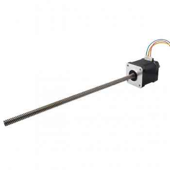 Liniowy silnik krokowy nieuchwytny Nema 17 17LS19-1684N-300G skok na obrót 8mm skok 300mm