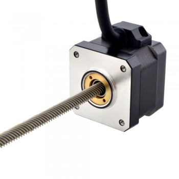 Liniowy silnik krokowy nieuchwytny NEMA 17 17N13S1504WF5-200RS skok na obrót 12,7mm skok 200mm