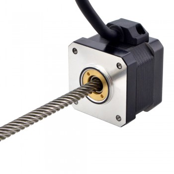 Liniowy silnik krokowy nieuchwytny NEMA 17 17N13S1504YF5-200RS skok na obrót 25,4mm skok 200mm
