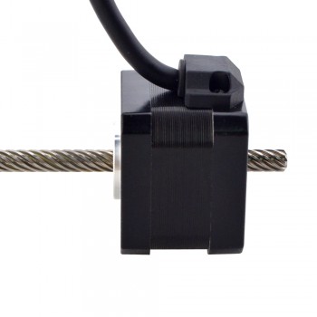 Liniowy silnik krokowy nieuchwytny NEMA 17 17N13S1504YF5-200RS skok na obrót 25,4mm skok 200mm