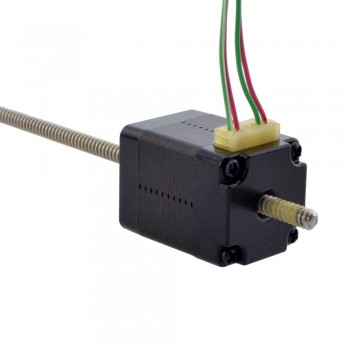 Liniowy silnik krokowy nieuchwytny NEMA 8 8N11S0504SC5-150RS skok na obrót 1mm skok 150mm