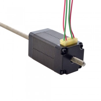 Liniowy silnik krokowy nieuchwytny NEMA 8 8N15S0504DC5-150RS skok na obrót 4mm skok 150mm