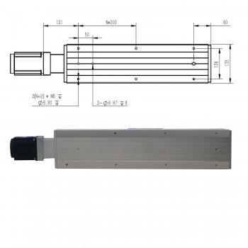 Moduł liniowy z podwójną szyną, siłownik prowadnicy liniowej FCH140, 50-1250 mm z silnikiem serwo 1000 W