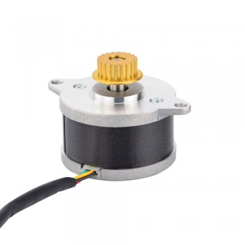 Okrągły silnik krokowy Nema 14 (Φ36x21,5 mm) 14HR09-0434S-C1 3.83V 0,9 stopnia 9,5 Ncm z kołem pasowym
