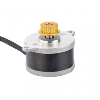 Okrągły silnik krokowy Nema 14 (Φ36x21,5 mm) 14HR09-0434S-C1 3.83V 0,9 stopnia 9,5 Ncm z kołem pasowym
