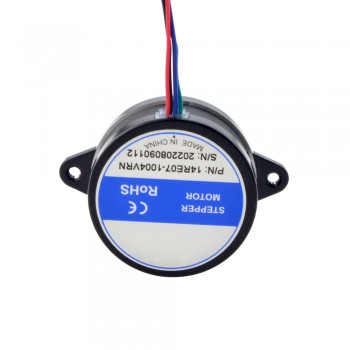 Okrągły silnik krokowy Nema 14 serii E 14RE07-1004VRN 0,9 stopnia 8 Ncm 1,0 A Φ36 x 17 mm 4 przewody