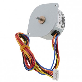 Oukeda PM42 silnik krokowy obrotowy z magnesem trwałym OK42PM22-0186A-C1 7,5 stopnia 4,90 Ncm 12 V 6 przewodów