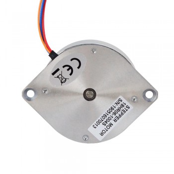 Płaski silnik krokowy okrągły Nema 18 18HR06-1004S 1,8 stopnia 9 Ncm 1A Φ46x16mm 4 przewody