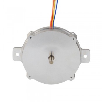 Płaski silnik krokowy okrągły Nema 24 24HR04-1004S 1,8 stopnia 6 Ncm 1A Φ60x9,6mm 4 przewody