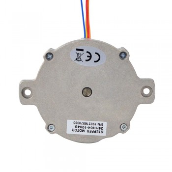Płaski silnik krokowy okrągły Nema 24 24HR04-1004S 1,8 stopnia 6 Ncm 1A Φ60x9,6mm 4 przewody