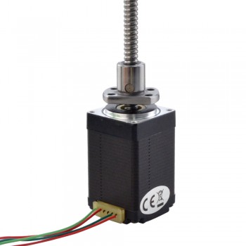 Silnik krokowy liniowy NEMA 11 z zewnętrzną śrubą kulową 11E18S1004BAM5-150RS skok na obrót 2mm skok 150mm