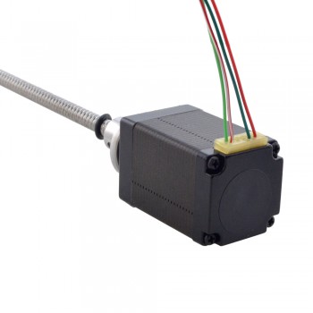 Silnik krokowy liniowy NEMA 11 z zewnętrzną śrubą kulową 11E18S1004BAM5-150RS skok na obrót 2mm skok 150mm