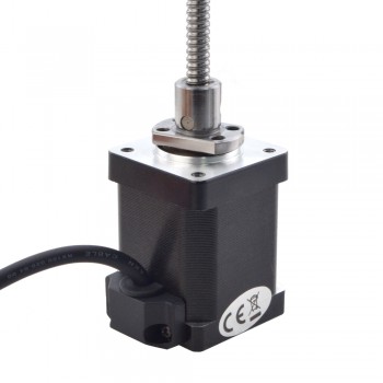 Silnik krokowy liniowy NEMA 14 z zewnętrzną śrubą kulową 14E19S1504BAM5-150RS skok na obrót 2mm skok 150mm