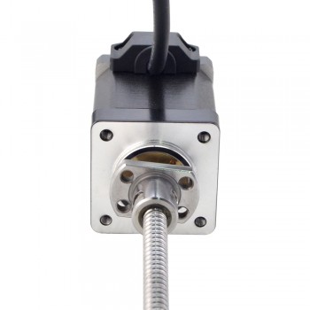 Silnik krokowy liniowy NEMA 14 z zewnętrzną śrubą kulową 14E19S1504BAM5-150RS skok na obrót 2mm skok 150mm