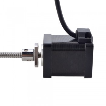 Silnik krokowy liniowy NEMA 14 z zewnętrzną śrubą kulową 14E19S1504BAM5-150RS skok na obrót 2mm skok 150mm