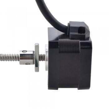 Silnik krokowy liniowy NEMA 17 z zewnętrzną śrubą kulową 17E13S1504BSM5-150RS skok na obrót 1mm skok 150mm