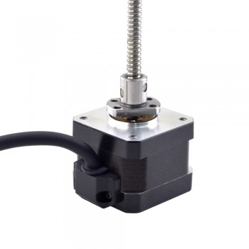 Silnik krokowy liniowy NEMA 17 z zewnętrzną śrubą kulową 17E13S1504BSM5-150RS skok na obrót 1mm skok 150mm