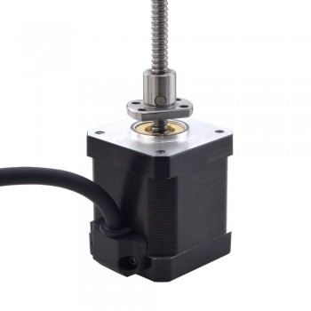 Silnik krokowy liniowy NEMA 17 z zewnętrzną śrubą kulową 17E19S2504BAM5-150RS skok na obrót 2mm skok 150mm