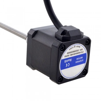 Silnik krokowy liniowy NEMA 17 z zewnętrzną śrubą kulową 17E19S2504BAM5-150RS skok na obrót 2mm skok 150mm