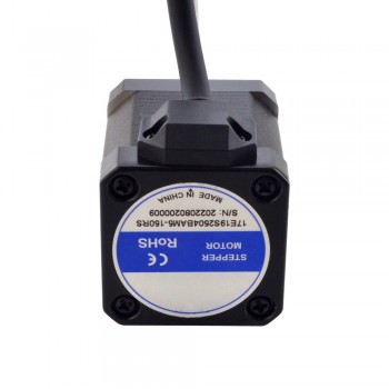 Silnik krokowy liniowy NEMA 17 z zewnętrzną śrubą kulową 17E19S2504BAM5-150RS skok na obrót 2mm skok 150mm