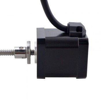 Silnik krokowy liniowy NEMA 17 z zewnętrzną śrubą kulową 17E19S2504BAM5-150RS skok na obrót 2mm skok 150mm