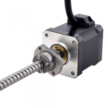 Silnik krokowy liniowy NEMA 17 z zewnętrzną śrubą kulową 17E19S2504BMB5-150RS skok na obrót 8mm skok 150mm