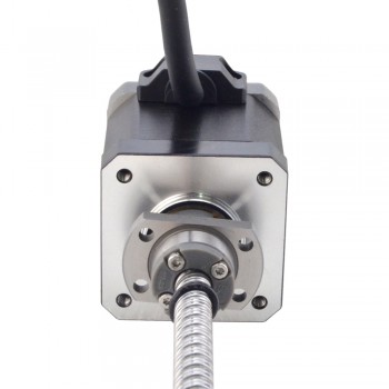 Silnik krokowy liniowy NEMA 17 z zewnętrzną śrubą kulową 17E19S2504BMB5-150RS skok na obrót 8mm skok 150mm