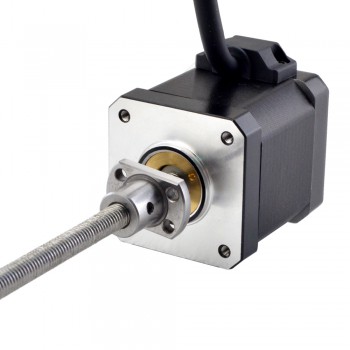 Silnik krokowy liniowy NEMA 17 z zewnętrzną śrubą kulową 17E19S2504BSM5-150RS skok na obrót 1mm skok 150mm