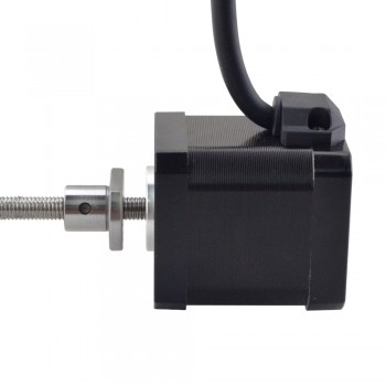 Silnik krokowy liniowy NEMA 17 z zewnętrzną śrubą kulową 17E19S2504BSM5-150RS skok na obrót 1mm skok 150mm