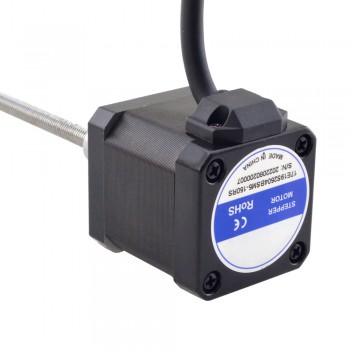 Silnik krokowy liniowy NEMA 17 z zewnętrzną śrubą kulową 17E19S2504BSM5-150RS skok na obrót 1mm skok 150mm