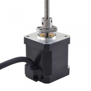 Silnik krokowy liniowy NEMA 17 z zewnętrzną śrubą kulową 17E19S2504BSM5-150RS skok na obrót 1mm skok 150mm