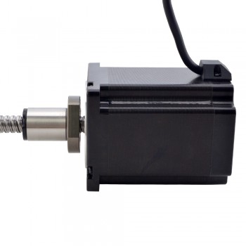 Silnik krokowy liniowy NEMA 34 z zewnętrzną śrubą kulową 34E45S6004B1N5-200RS skok na obrót 10mm skok 200mm